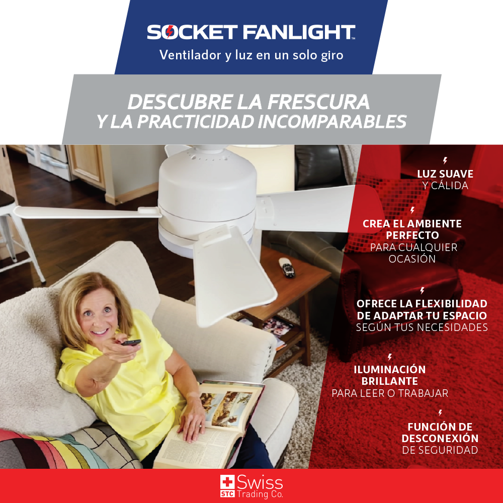 Socket Fanlight: frescura + luz en un solo giro