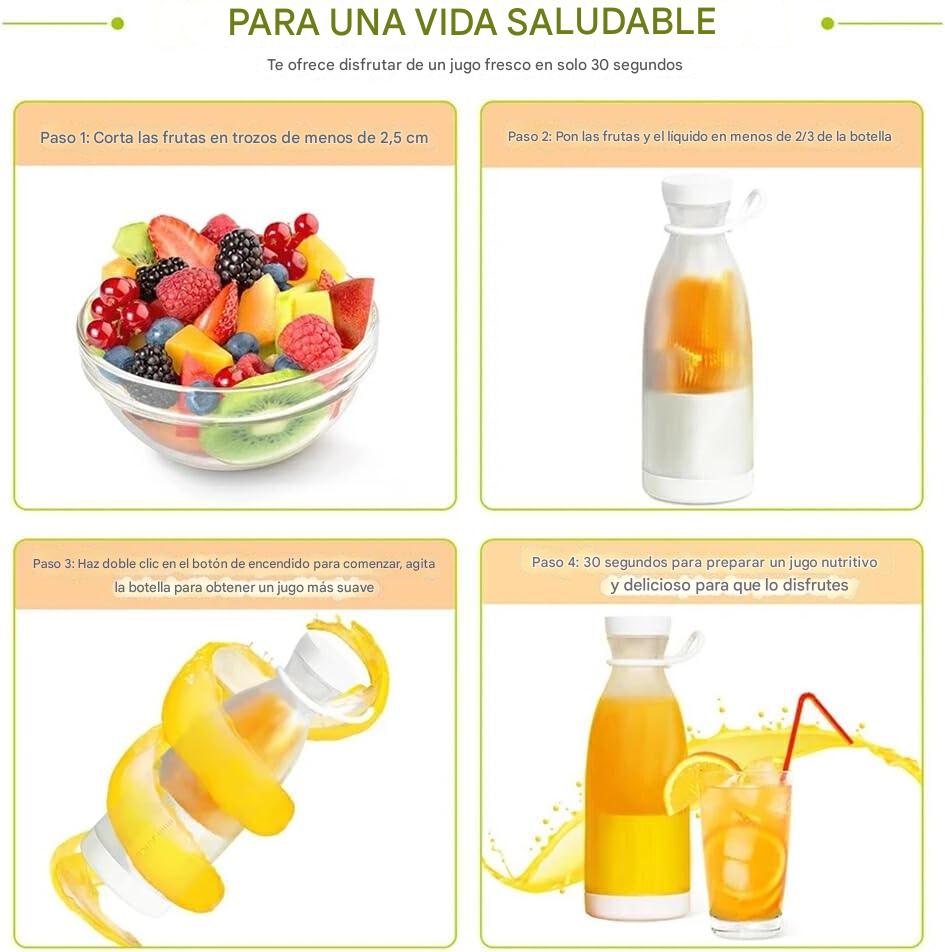🥤 Mini Licuadora Portátil 380ml Recargable