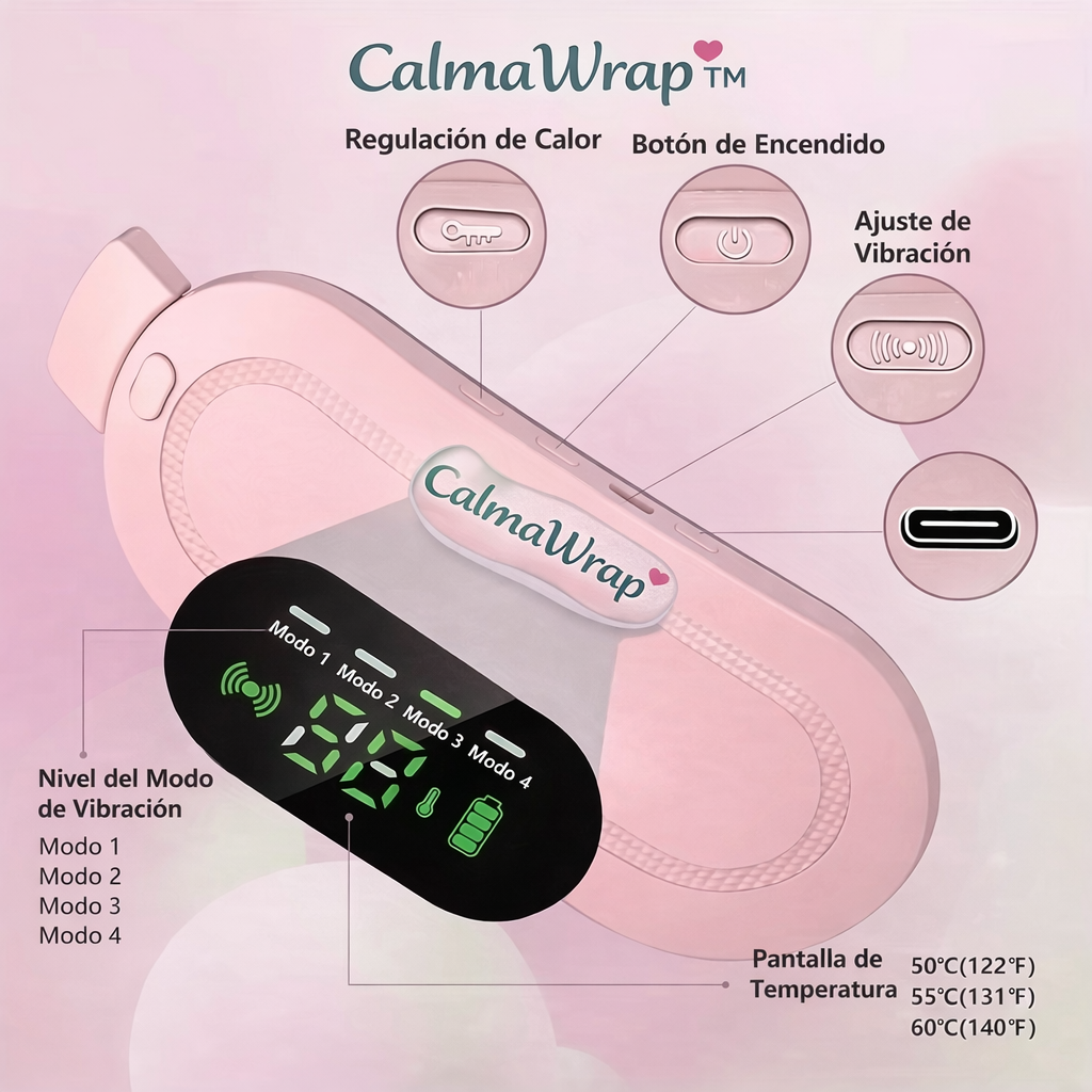 CalmaWrap™ Almohadilla Térmica Portátil Inalámbrica