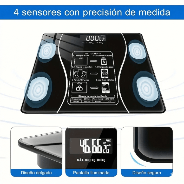 FitTrack Balance - Pesa o Báscula Digital con Análisis Corporal Completo