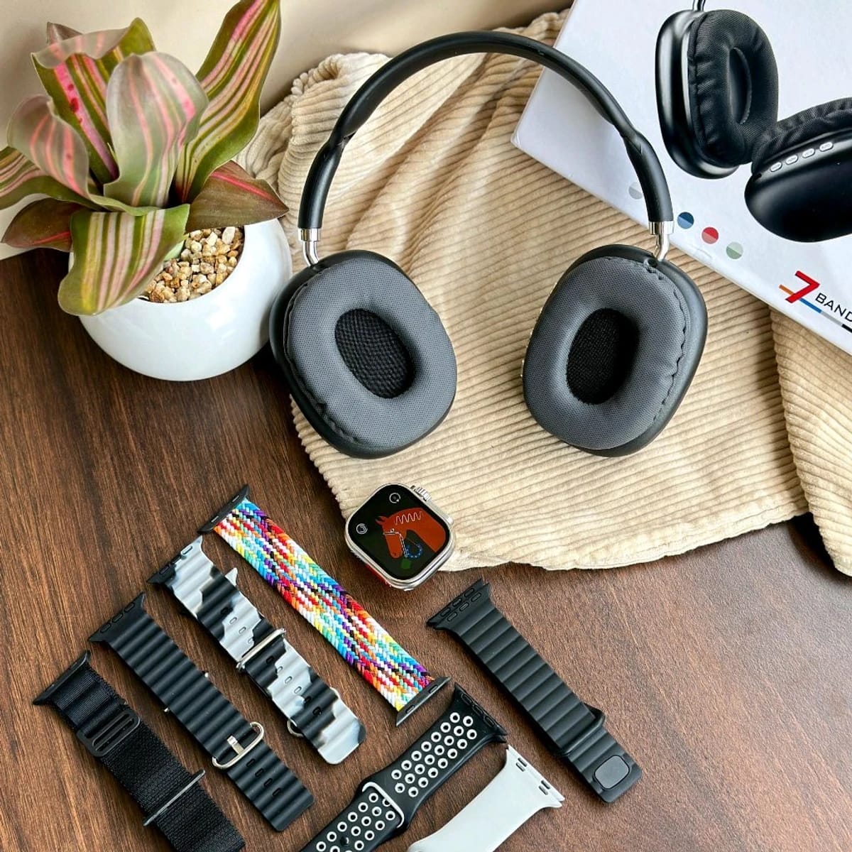 🎧 Combo Audífonos P9 Ultra 2 + Smartwatch BIG 2.20” + 7 Correas Intercambiables