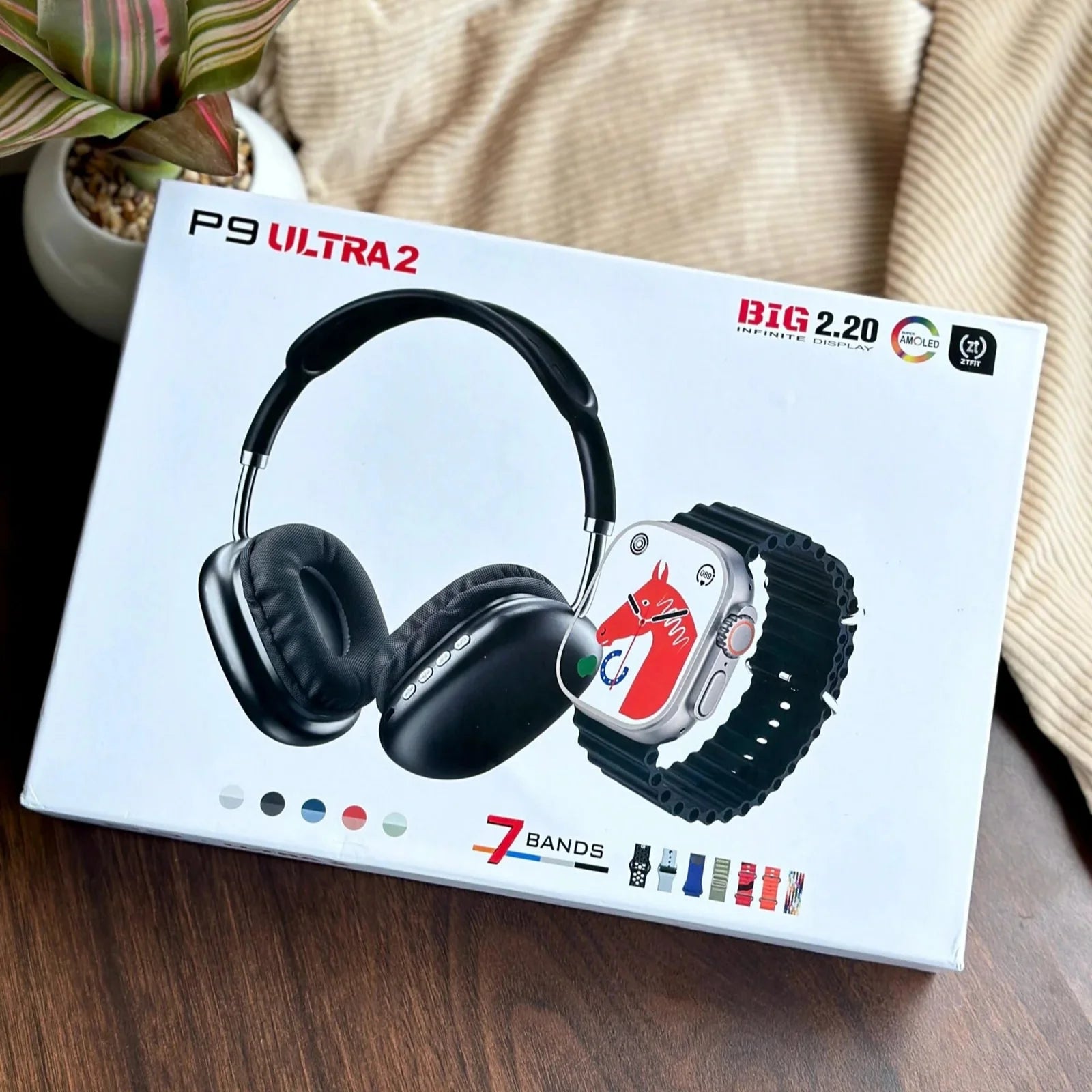 🎧 Combo Audífonos P9 Ultra 2 + Smartwatch BIG 2.20” + 7 Correas Intercambiables